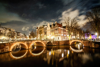 Sandrine Mulas Amsterdam Illuminated Bridge